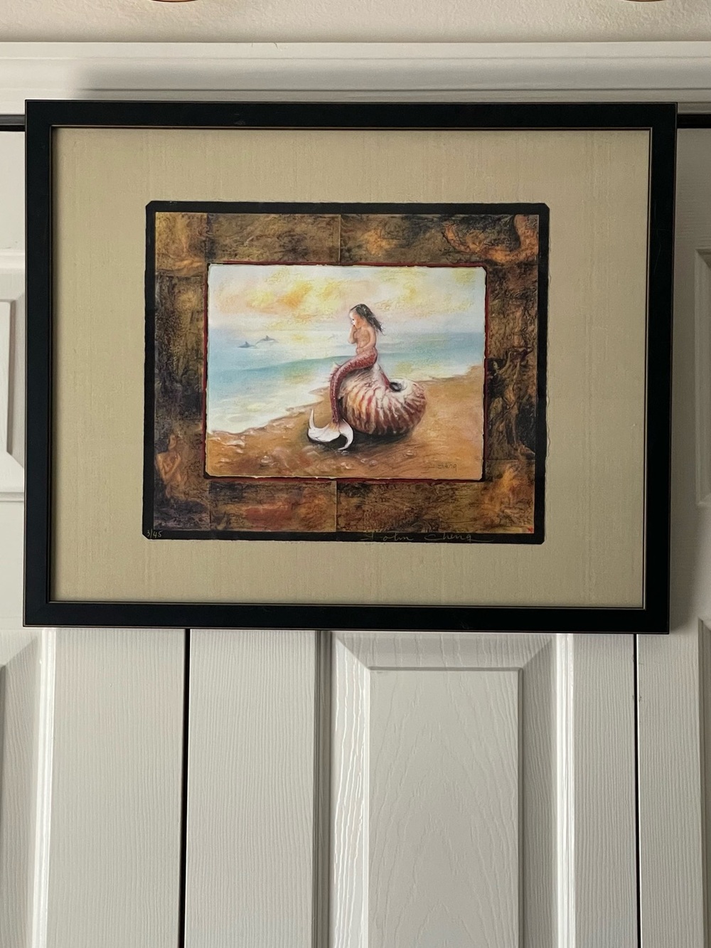 John Cheng Limited Edition Mermaid Print #3/45 Signed in pencil & Framed